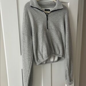 Pretty Little Thing cropped quarter zip
